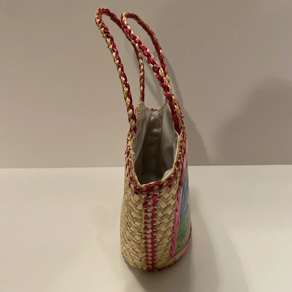 Vintage 1983 Hallmark Cards Rainbow Brite Twink Easter Woven Rattan Basket Purse